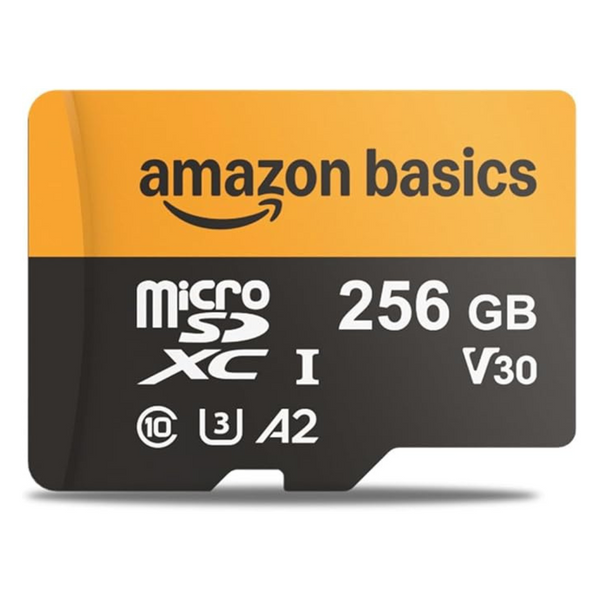 256GB Amazon Basics MicroSDXC Memory Card w/ Reader Adapter