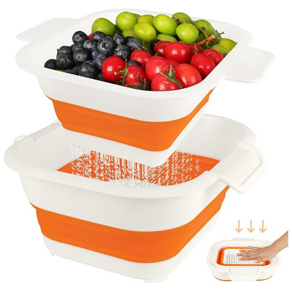 Collapsible Colander Set With Strainer Bowl