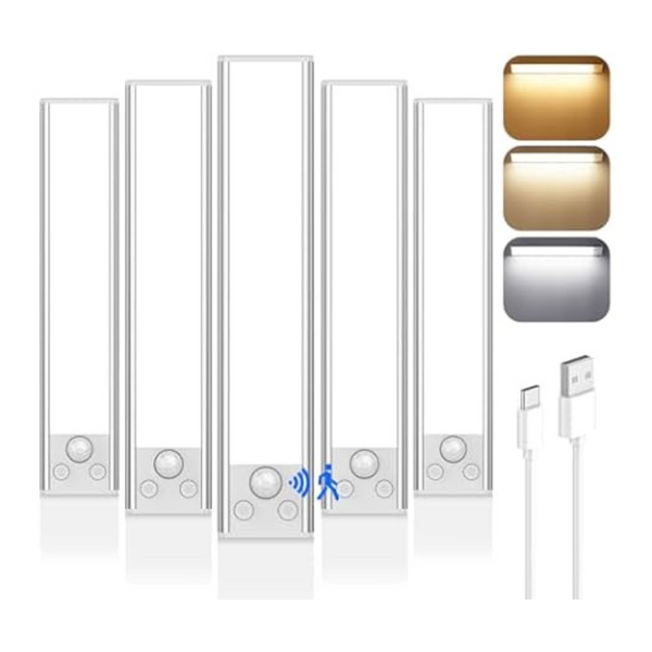 5-Pack VerRon 2000mAh Rechargeable Under Cabinet Lights