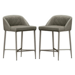 Hillsdale Phoenix Upholstered Metal Contemporary Counter Height Stools (Set Of 2)