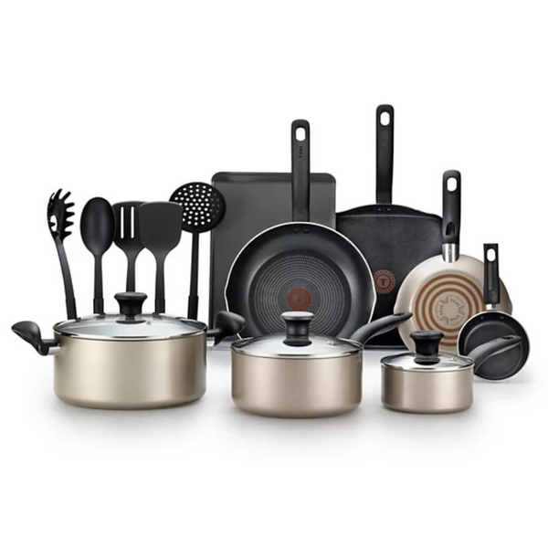 16-Piece T-Fal Culinaire Nonstick Aluminum Cookware Set (2 Colors)