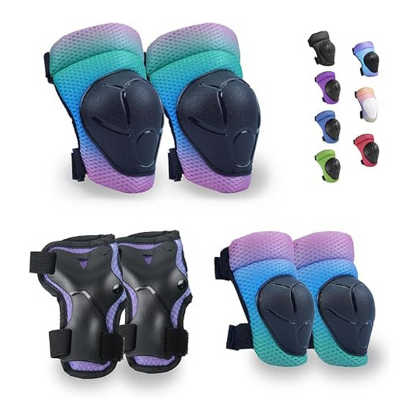G GEQID Kids Knee Pads Elbow Pads Wrist Guards Set