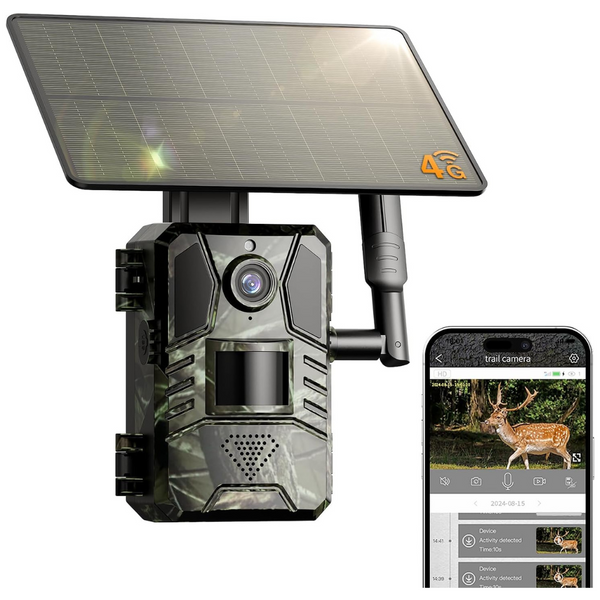 Solar Powered 2K HD IP66 Waterproof Trail Cameras