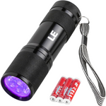 Lighting EVER Black Small UV Light Flashlight