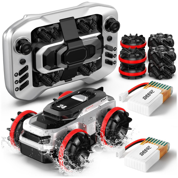 Amphibious 2.4GHz 4WD Remote Control Stunt Car w/ 360 deg. Spin