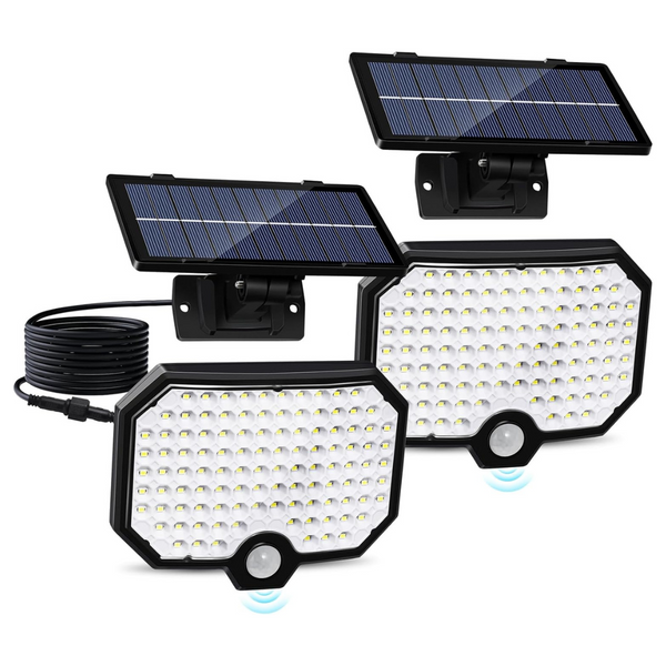 2-Pack Waterproof Motion Sensor Solar Lights