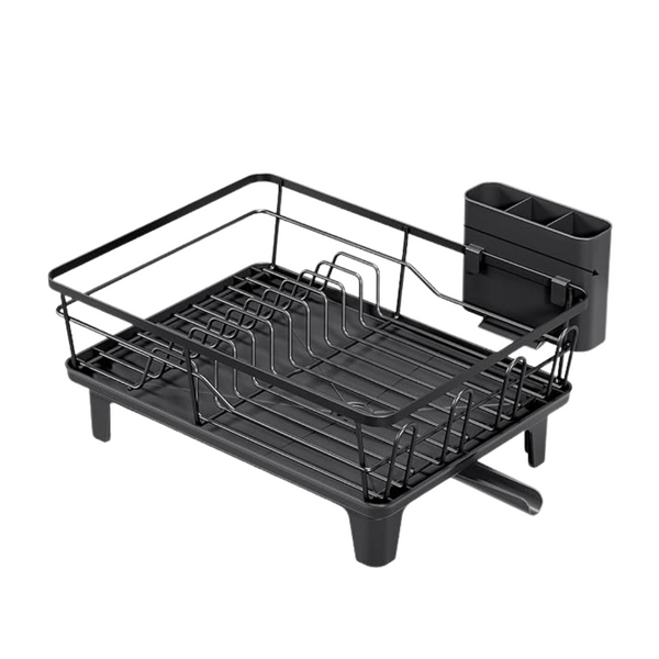 Dish Drying Rack With Cutlery Holder (2 Colors)
