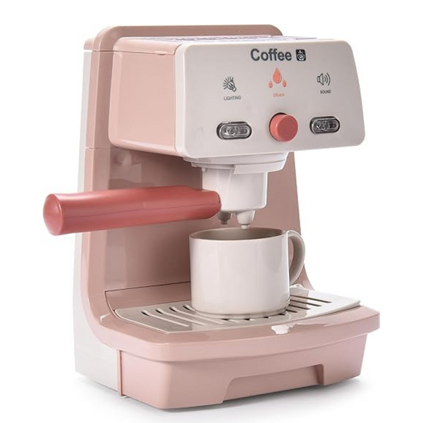 Kidzlane Kids Coffee Maker Playset Toy Espresso Machine With Realistic Action, Light And Sound