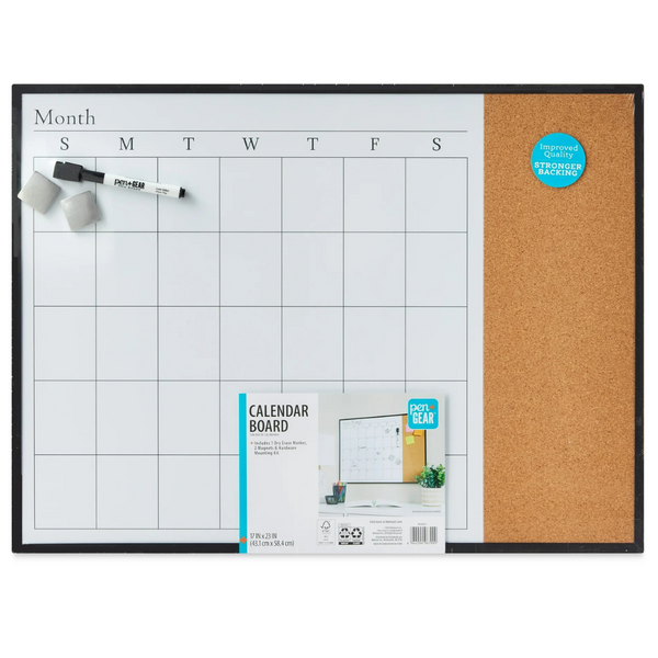 Pen+Gear 3 In1 Whiteboard Calendar (17″ x 23″)