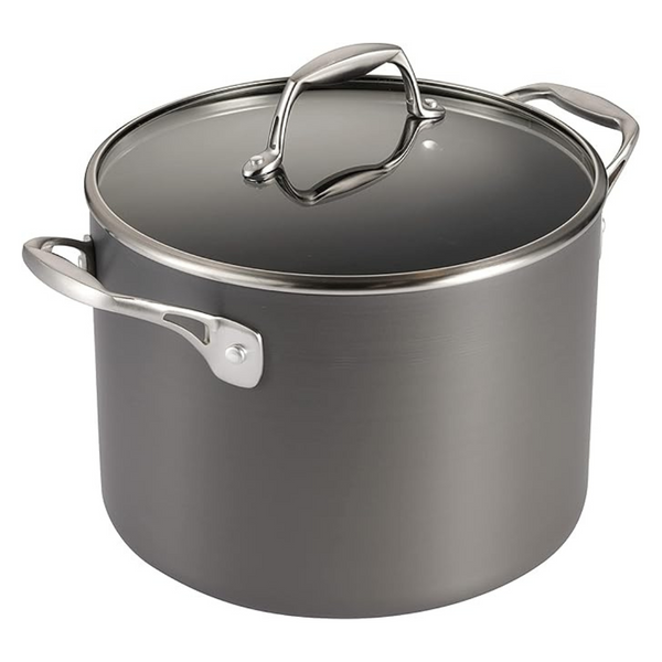 Tramontina Hard Anodized Non Stick 8-Quart Stock Pot With Glass Lid