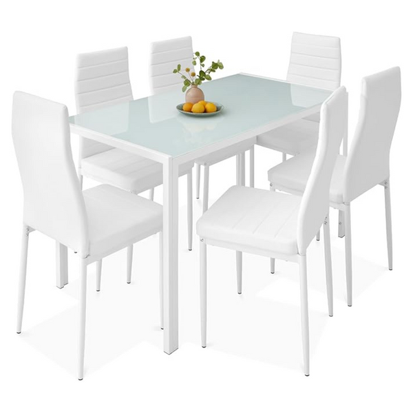 Best Choice Products 7-Piece Glass Dining Set