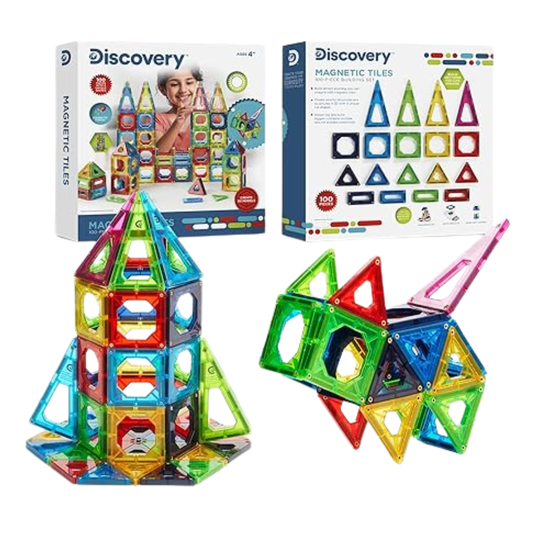 Discovery 100-Piece 3D Magnetic Tile Set