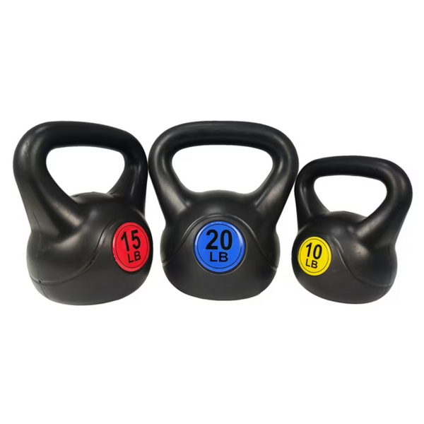 3-Piece BalanceFrom Wide Grip Kettlebell Exercise Fitness Weight Set