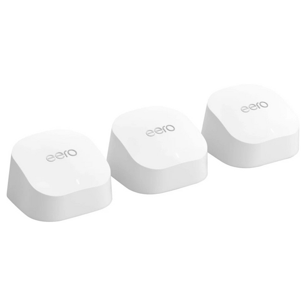 3-Pack Eero 6+ AX3000 WiFi 6 Gigabit Mesh System (Router & 2 Extenders)