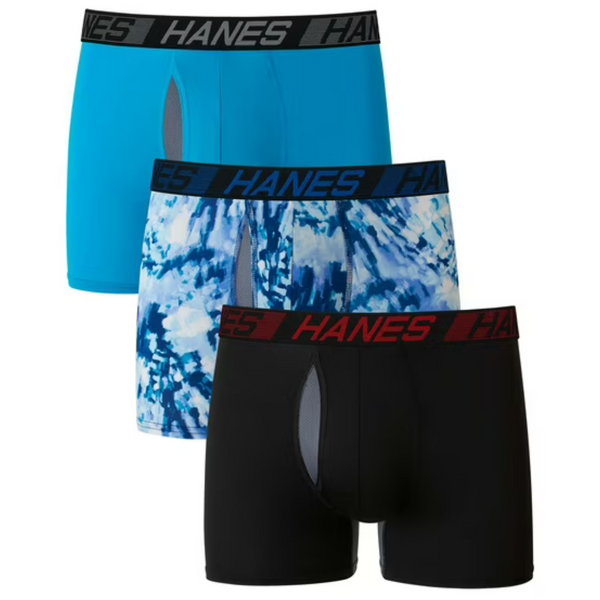 3-Pack Hanes Men's Total Support Pouch Boxer Briefs (Assorted)