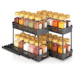2-Pack Pull Out 2 Tier Spice Rack Organizer