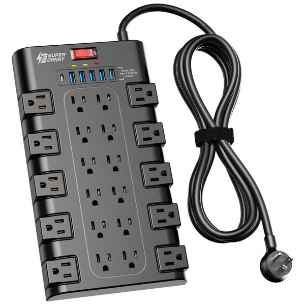 6.5ft Flat Plug Heavy Duty Extension Cord