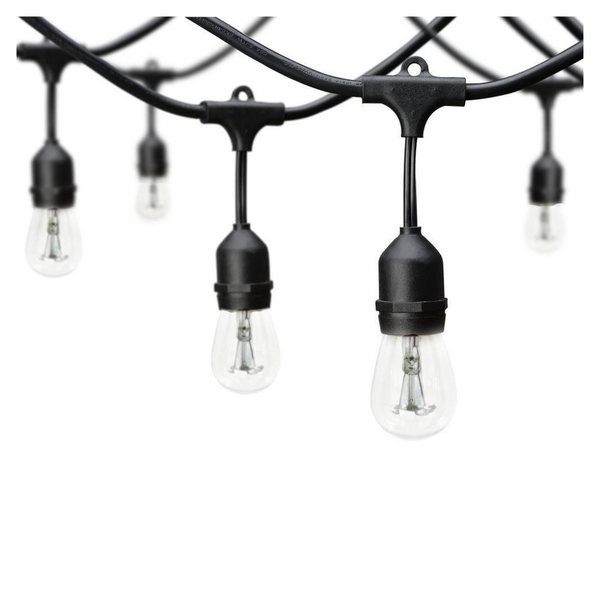 12-Light 24 ft Plug-In Incandescent Edison Bulb String Light