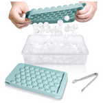 0.8" Round Ice Cube Tray With Lid And Bin