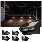 6-Pack Outside Waterproof Powered Deck Warm White Solar Stair Lights