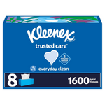 Kleenex Trusted Care Facial Tissues (8 Flat Boxes, 200 Tissues per Box, 1,600 Total Tissues)