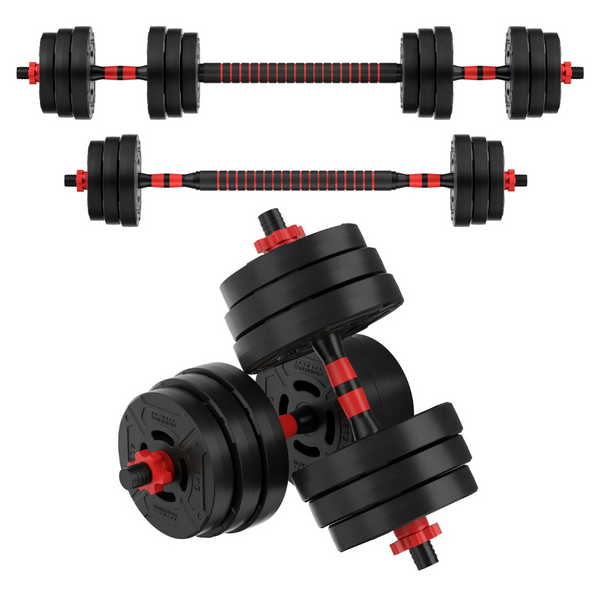 60-Lbs BalanceFrom 2-in-1 Changeable Dumbbell & Barbell Set