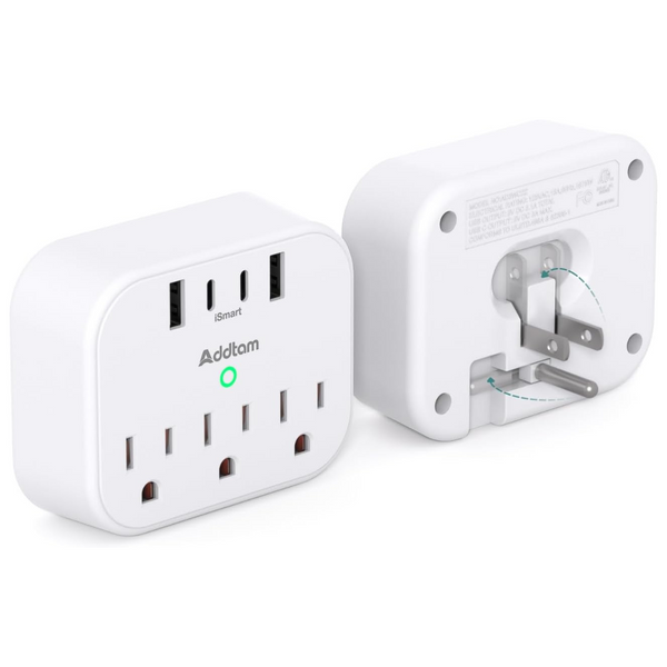 Addtam Cruise Approved Power Strip Non Surge Protector