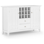 Bedford Wood 54" Transitional Sideboard Buffet & Wine Rack