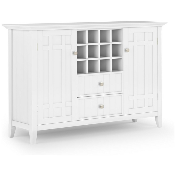 Bedford Wood 54" Transitional Sideboard Buffet & Wine Rack