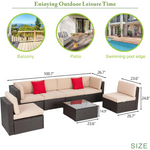 Vongrasig 7 Pieces Outdoor Patio Furniture Sets