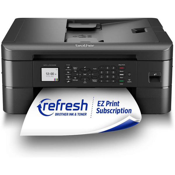 Brother MFC-J1010DW Wireless Color Inkjet 4-in-1 Printer With Duplex