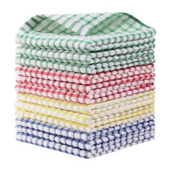 12-Pack Egles 12x12 Inch 100% Cotton Kitchen Dishcloths