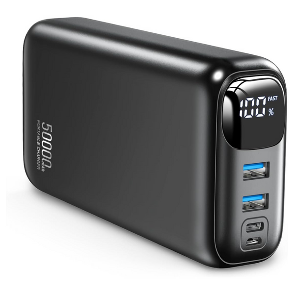 50000mAh 22.5W USB-C Portable Charger Power Bank W/ LED Display