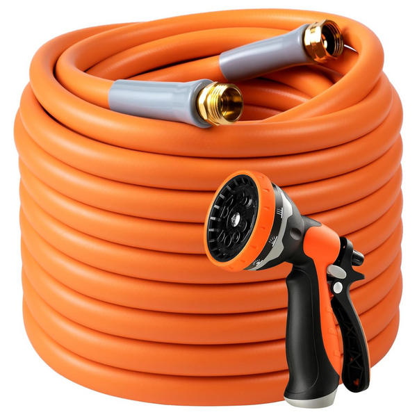 50ft x 5/8 with 10 Functions Leak-Proof Heavy Duty Garden Hose Nozzle