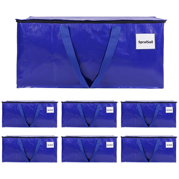 7-Pack 3L Extra Large Storage Bags With Zippers & Handles
