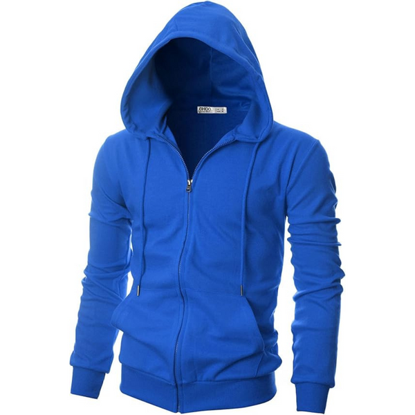 Men's Zip Up Lightweight Slim Fit Hoodie