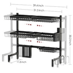 Large Over The Sink Dish Drainer Drying Rack (31.5" to 39.5" W)