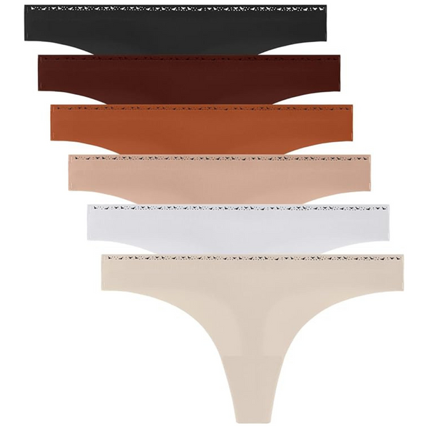 6-Pack Women's s Seamless Thongs Underwear