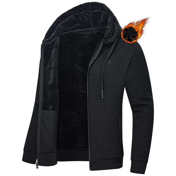 Men's Heavy Fleece Zipper Hoodie Sweatshirt Jacket Coat