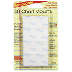 40-Pack 1" x 1" Removable Chart Mounts