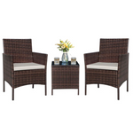 3-Piece Jagger Outdoor Rattan Garden Furniture Set (4 Colors)