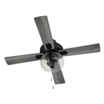 Kimbler 52"W Black 4-Blade LED Ceiling Fan with Clear Glass Shade