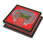 2-Count YouTheFan NCAA State Wolfpack Red 3D StadiumViews Coasters