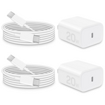 2-Pack iPhone 20W USB C Wall Charger Block With 6ft Cables