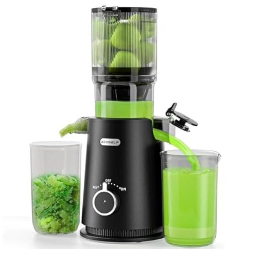ECOSELF Cold Press Juicer Machine With 4.35" Large Feed Chute