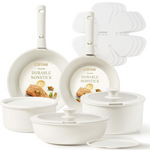 15-Piece Carote Non Stick Pots and Pans Set w/Detachable Handle