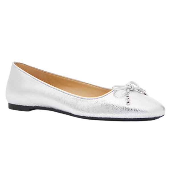 Michael Kors Nori Flex Metallic Leather Ballet Flats