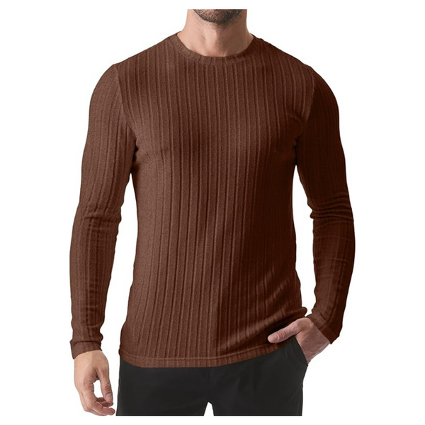 JMIERR Casual Long Sleeve Men's Soild Color T-Shirt