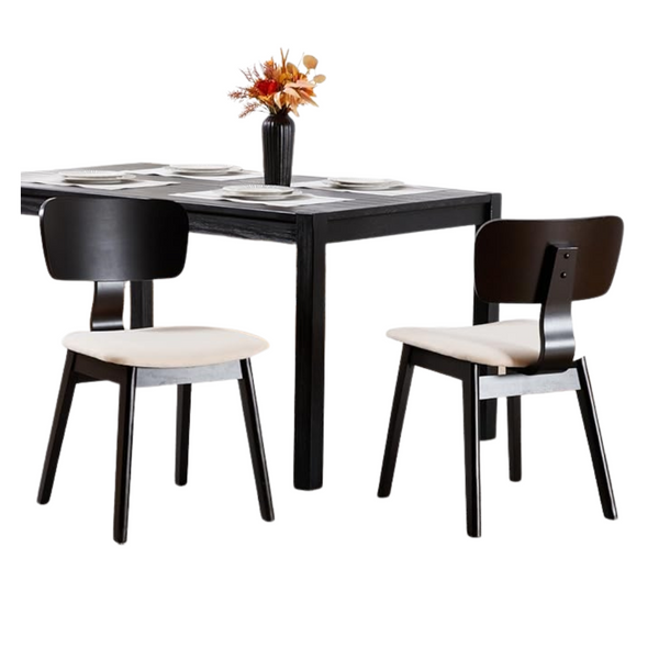 Set Of 2 Mid Century Modern Dining Chairs Set With Wood Legs