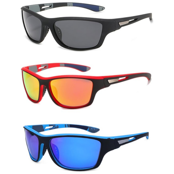 3-Pack Unisex Polarized Running Sport Sunglasses